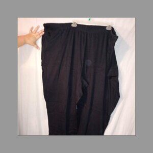 (M) Woman Within Casual Stretch Soft Knit Pants Size 6X Black NIB